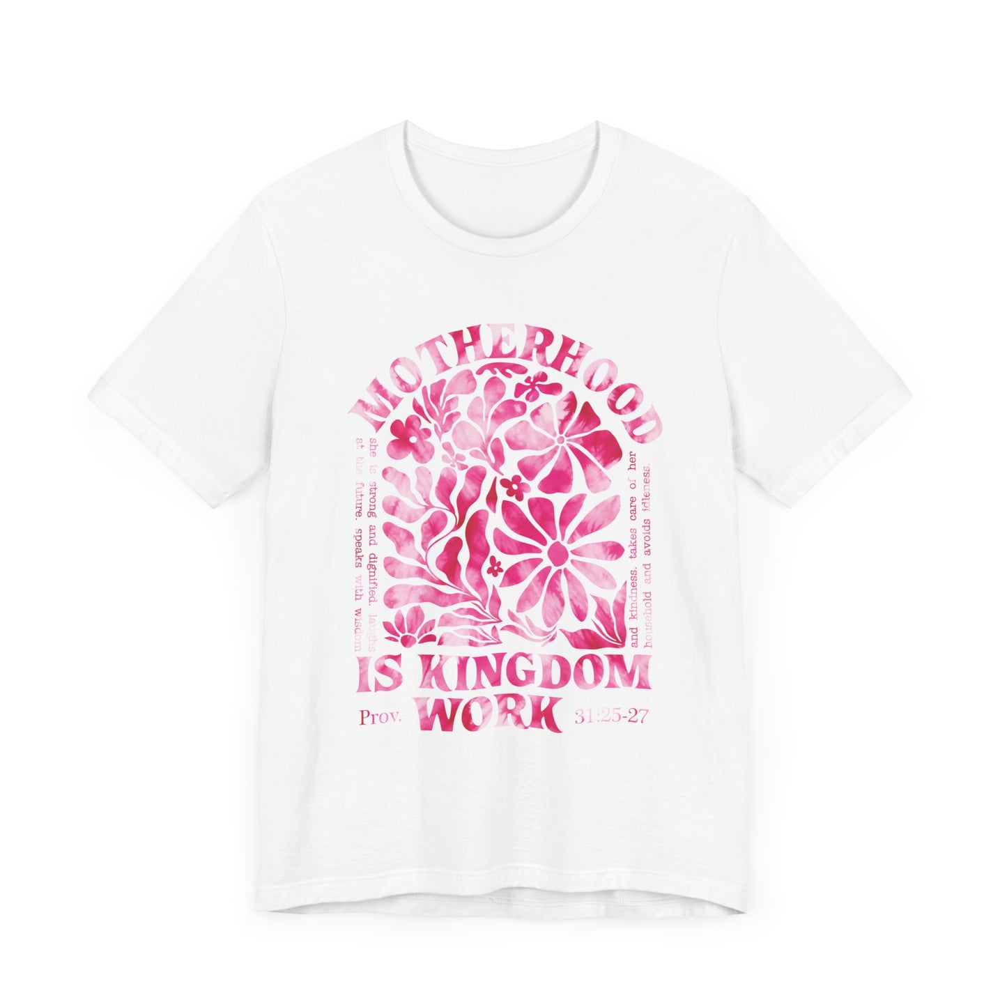 Motherhood Is Kingdom Work Christian Mom Pink Tie Dye Style
