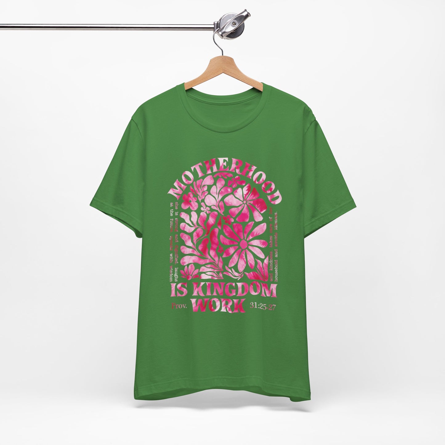 Motherhood Is Kingdom Work Christian Mom Pink Tie Dye Style