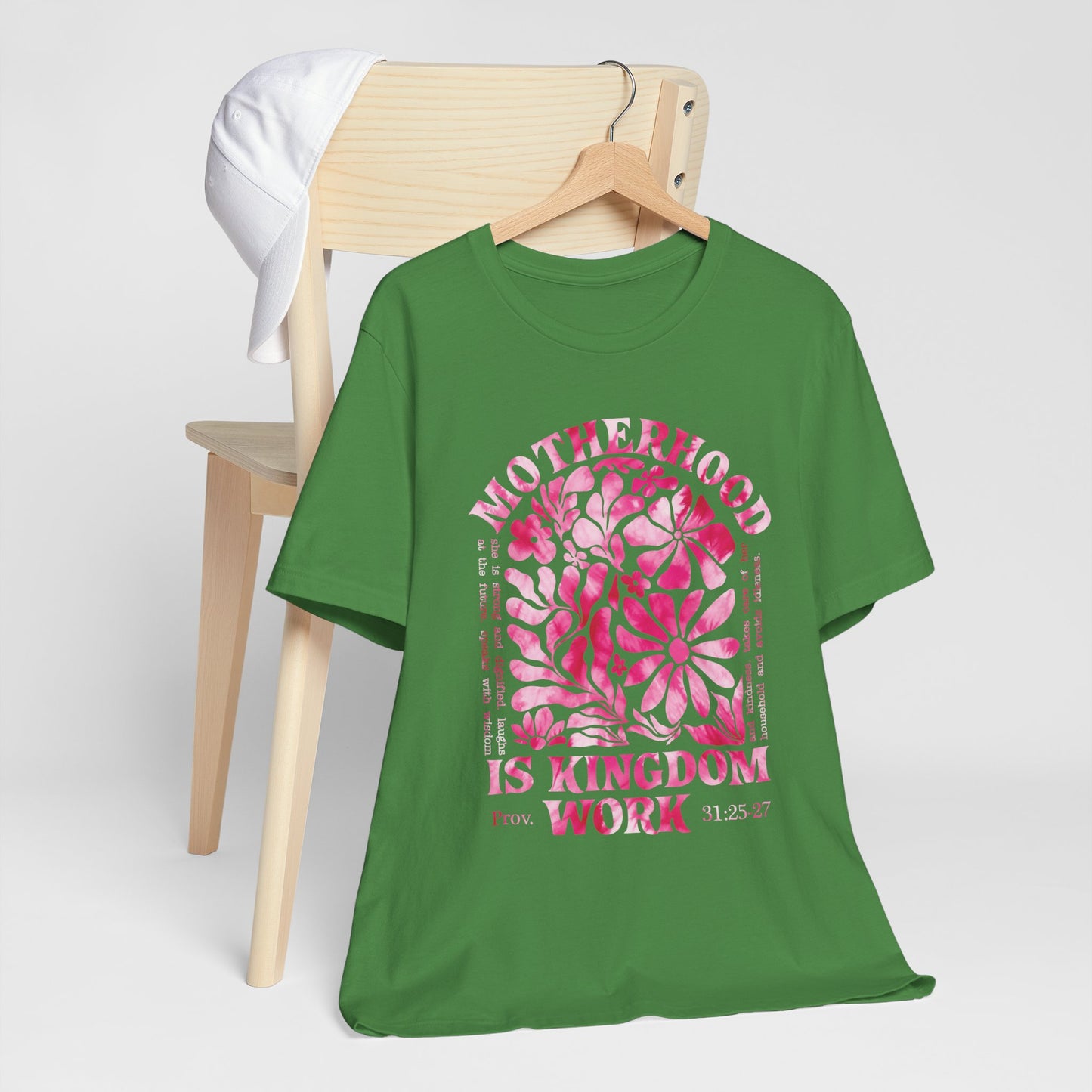 Motherhood Is Kingdom Work Christian Mom Pink Tie Dye Style