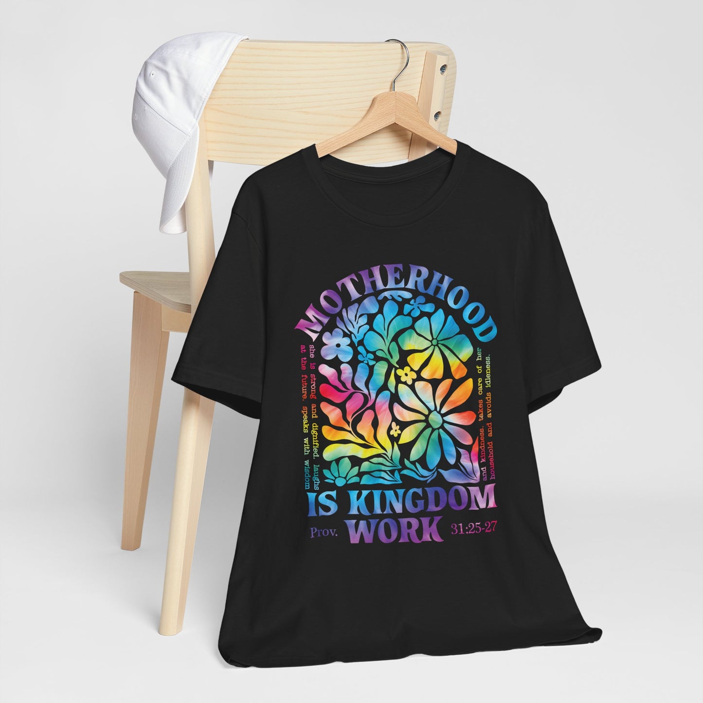 Motherhood Is Kingdom Work Christian Mom Pink Tie Dye Style