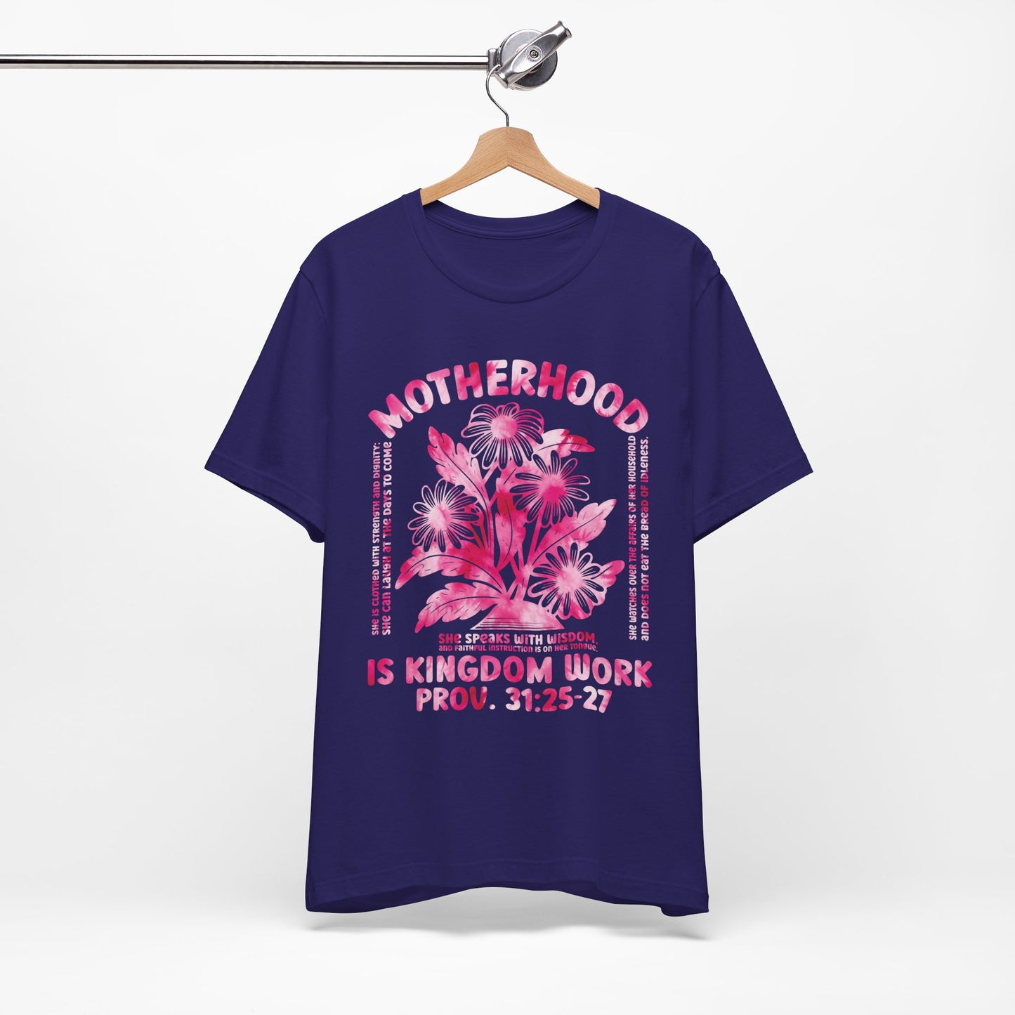Motherhood Is Kingdom Work Christian Mom Pink Tie Dye Style