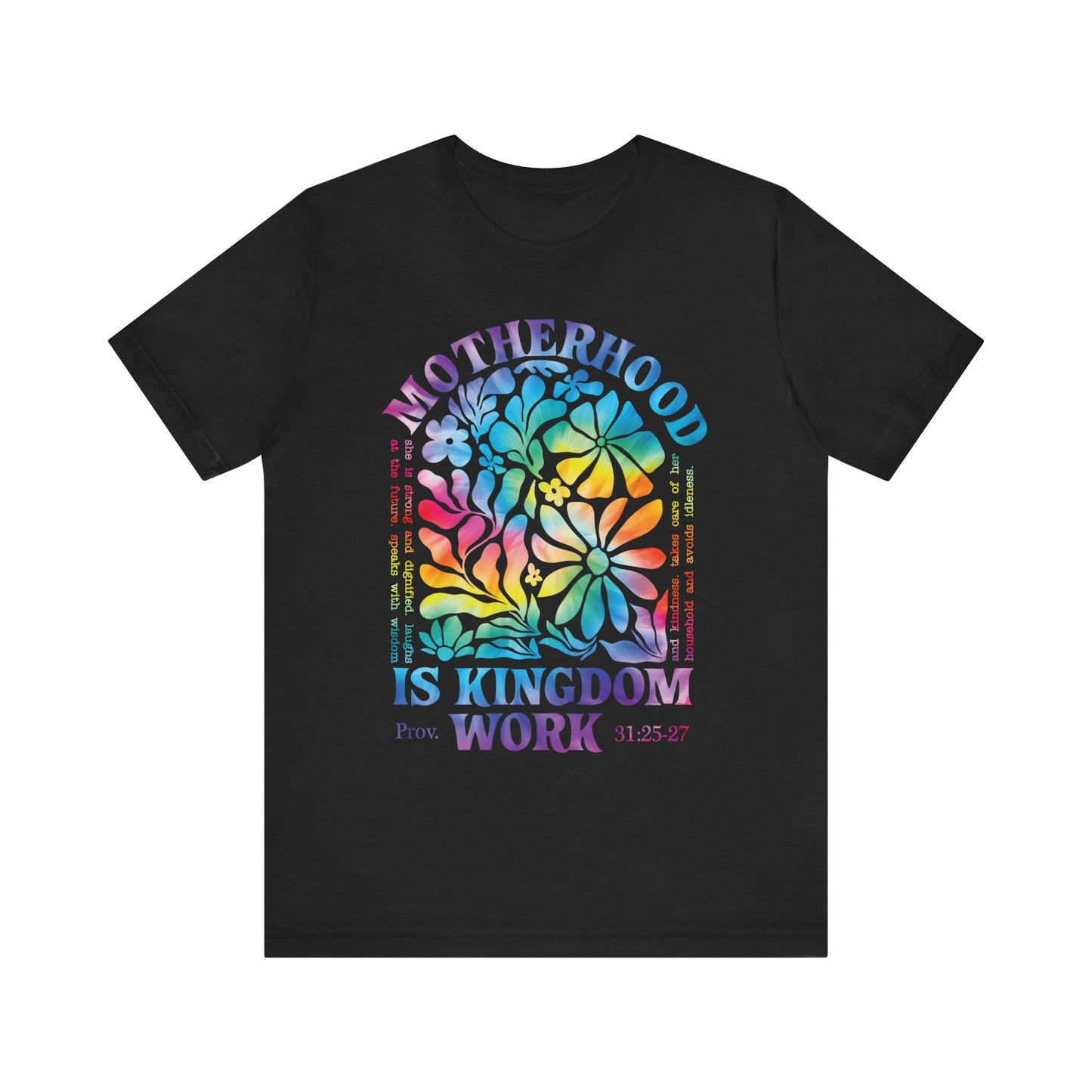 Motherhood Is Kingdom Work Christian Mom Pink Tie Dye Style
