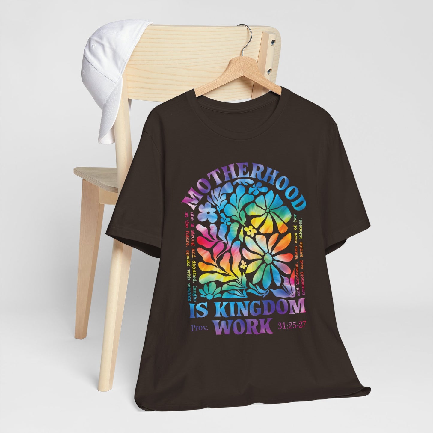 Motherhood Is Kingdom Work Christian Mom Pink Tie Dye Style