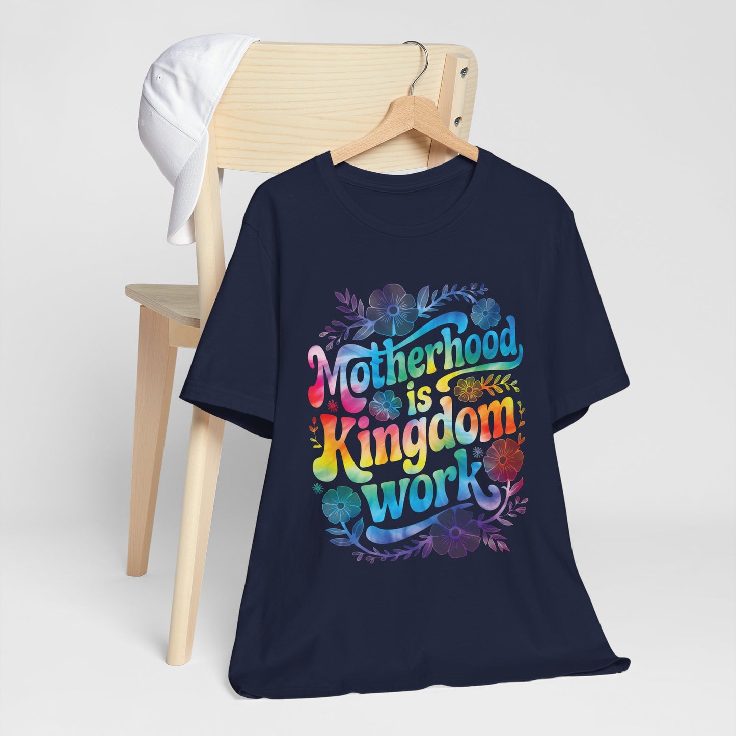 Motherhood Is Kingdom Work Christian Mom Pink Tie Dye Style
