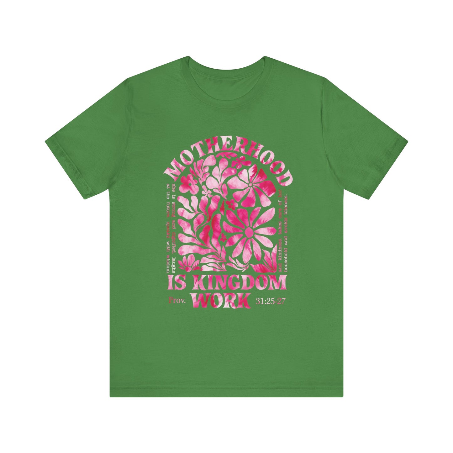 Motherhood Is Kingdom Work Christian Mom Pink Tie Dye Style