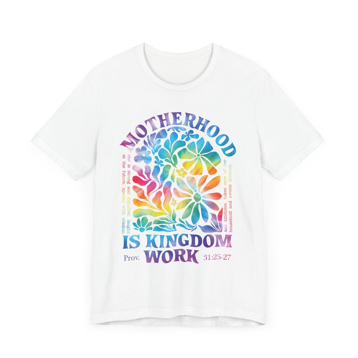 Motherhood Is Kingdom Work Christian Mom Pink Tie Dye Style