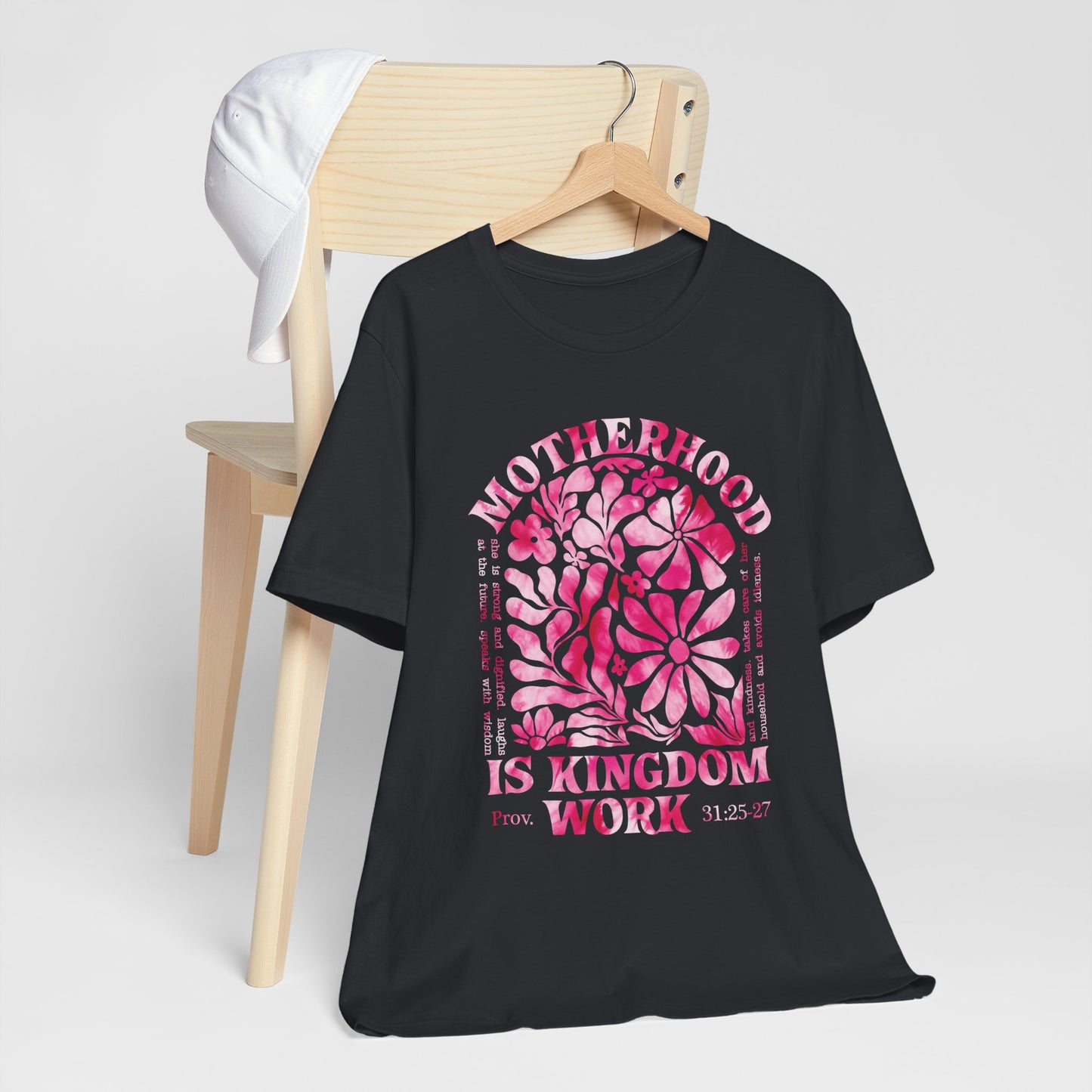 Motherhood Is Kingdom Work Christian Mom Pink Tie Dye Style