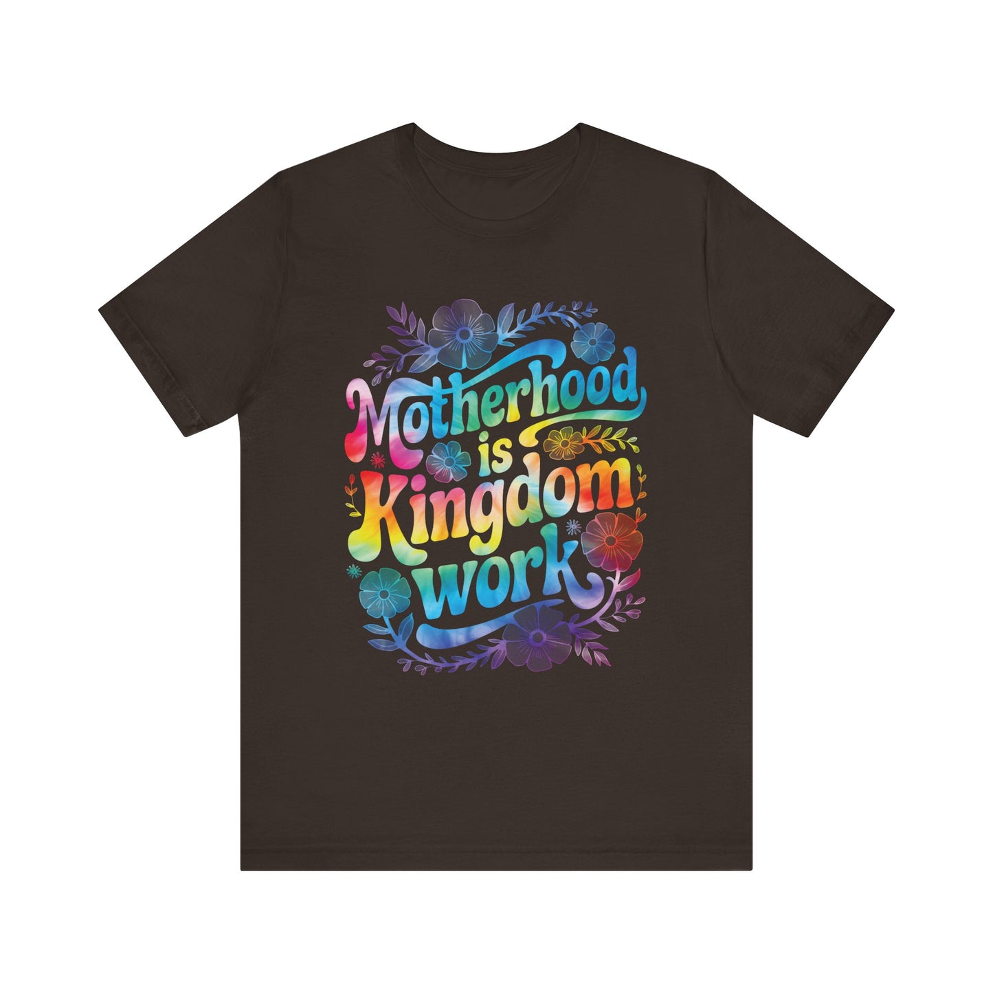 Motherhood Is Kingdom Work Christian Mom Pink Tie Dye Style