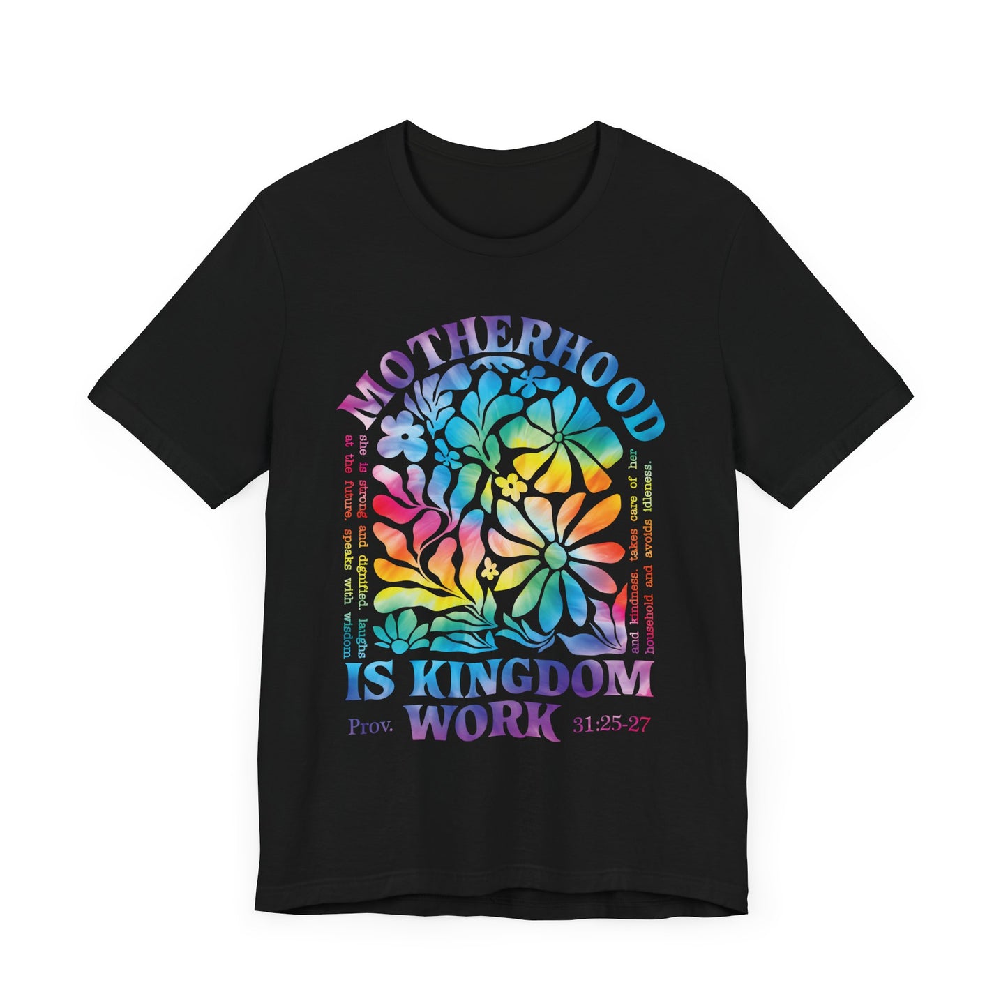 Motherhood Is Kingdom Work Christian Mom Pink Tie Dye Style