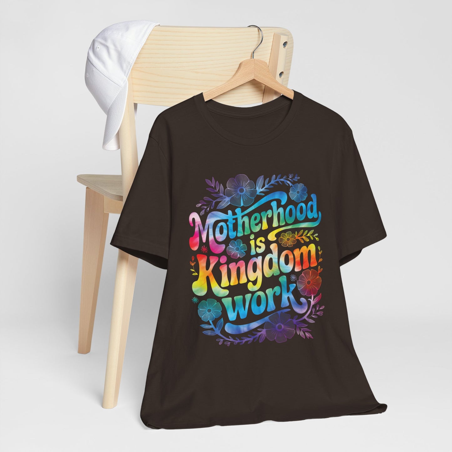 Motherhood Is Kingdom Work Christian Mom Pink Tie Dye Style