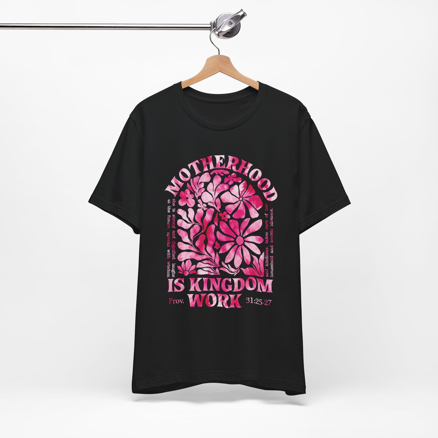 Motherhood Is Kingdom Work Christian Mom Pink Tie Dye Style