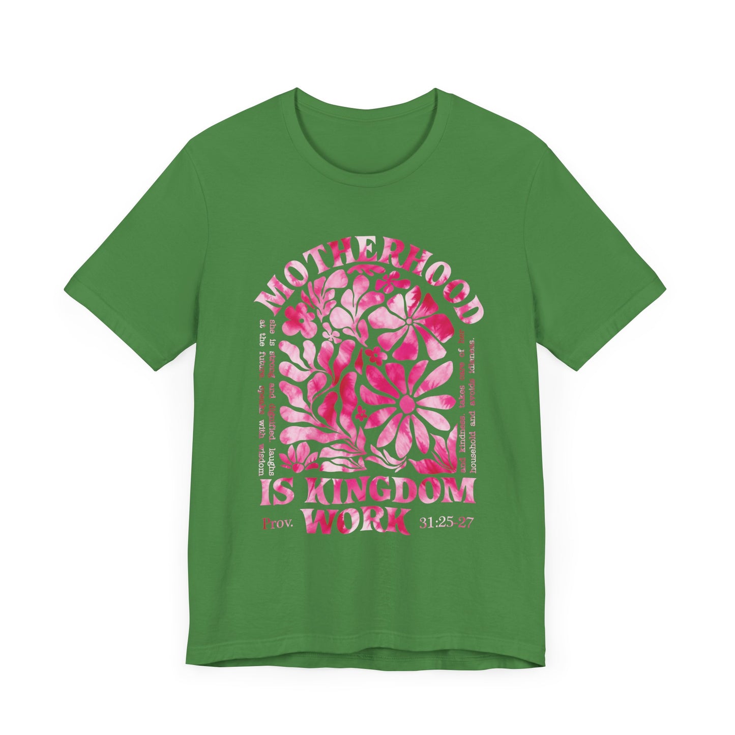 Motherhood Is Kingdom Work Christian Mom Pink Tie Dye Style