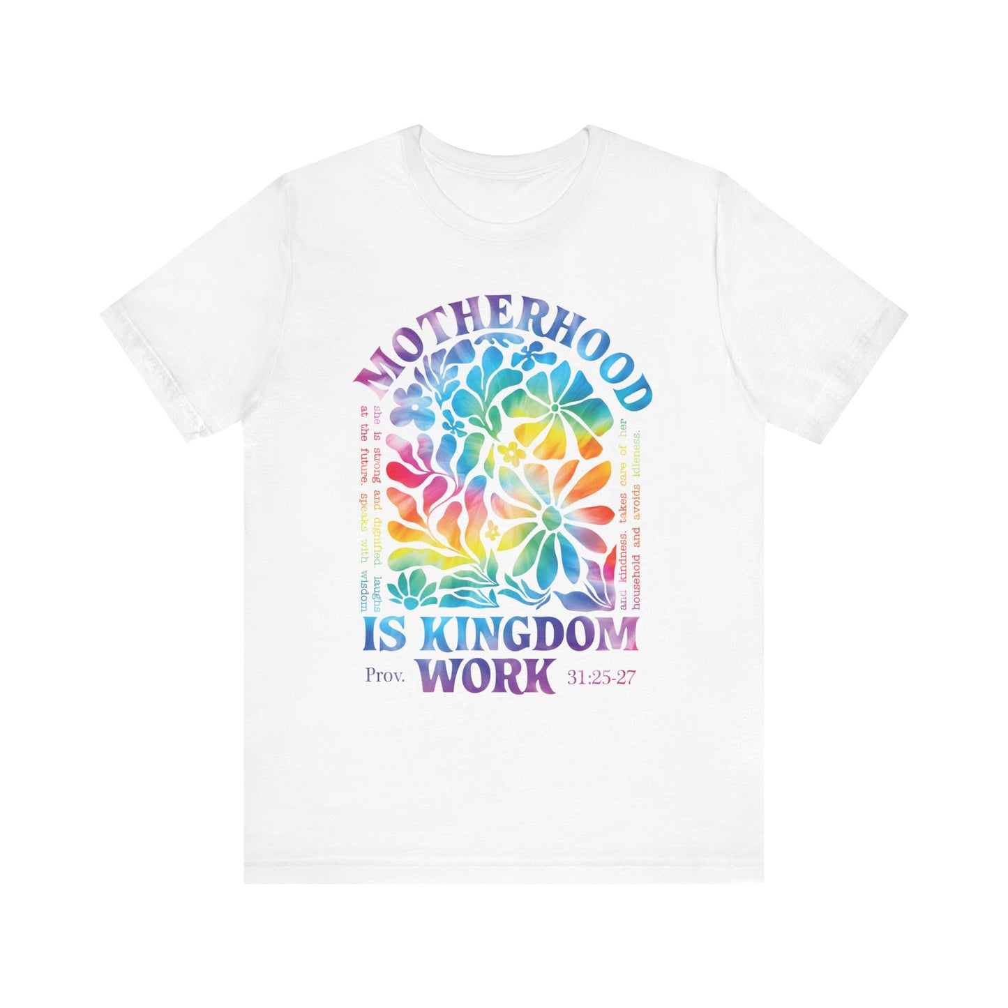 Motherhood Is Kingdom Work Christian Mom Pink Tie Dye Style