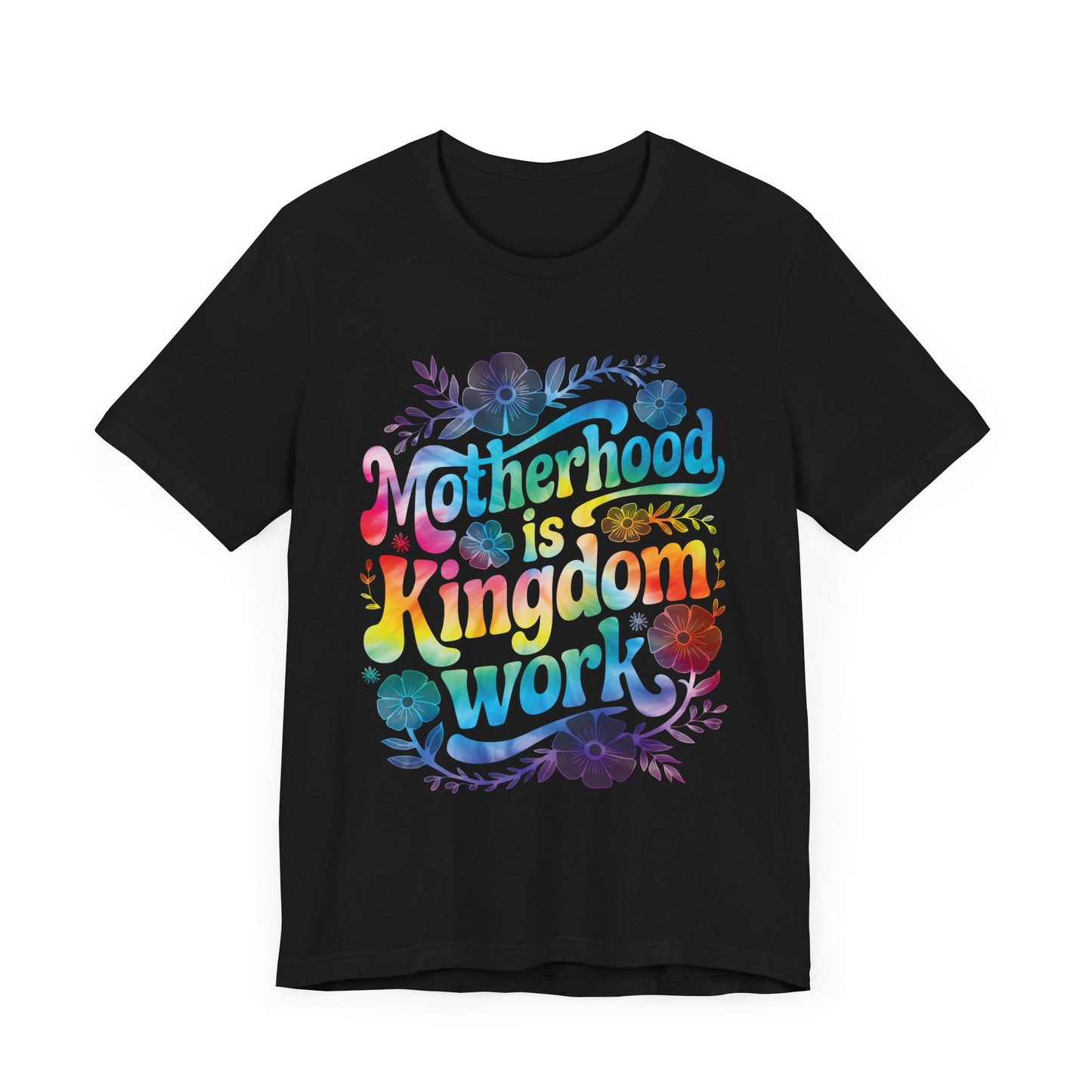 Motherhood Is Kingdom Work Christian Mom Pink Tie Dye Style