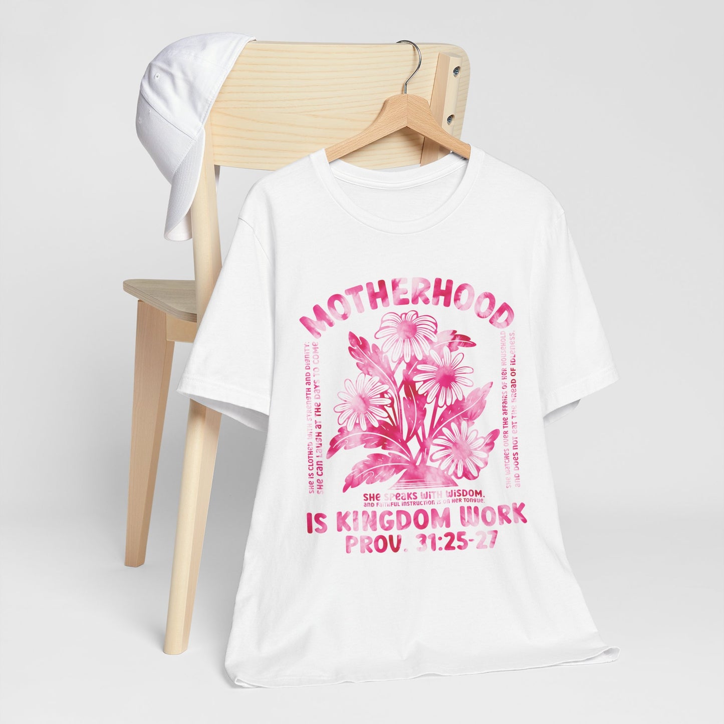 Motherhood Is Kingdom Work Christian Mom Pink Tie Dye Style