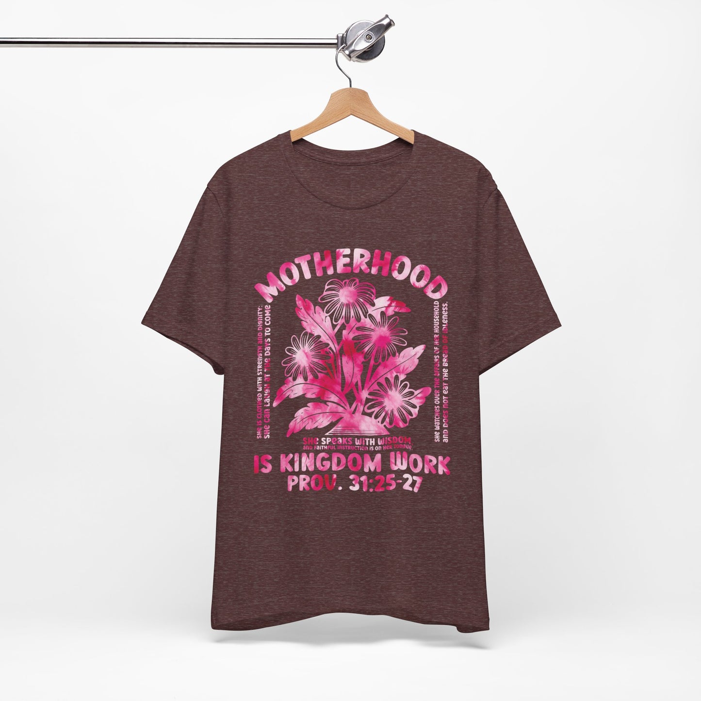 Motherhood Is Kingdom Work Christian Mom Pink Tie Dye Style