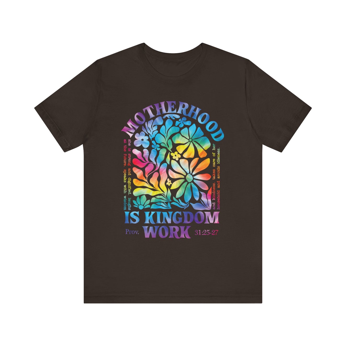 Motherhood Is Kingdom Work Christian Mom Pink Tie Dye Style