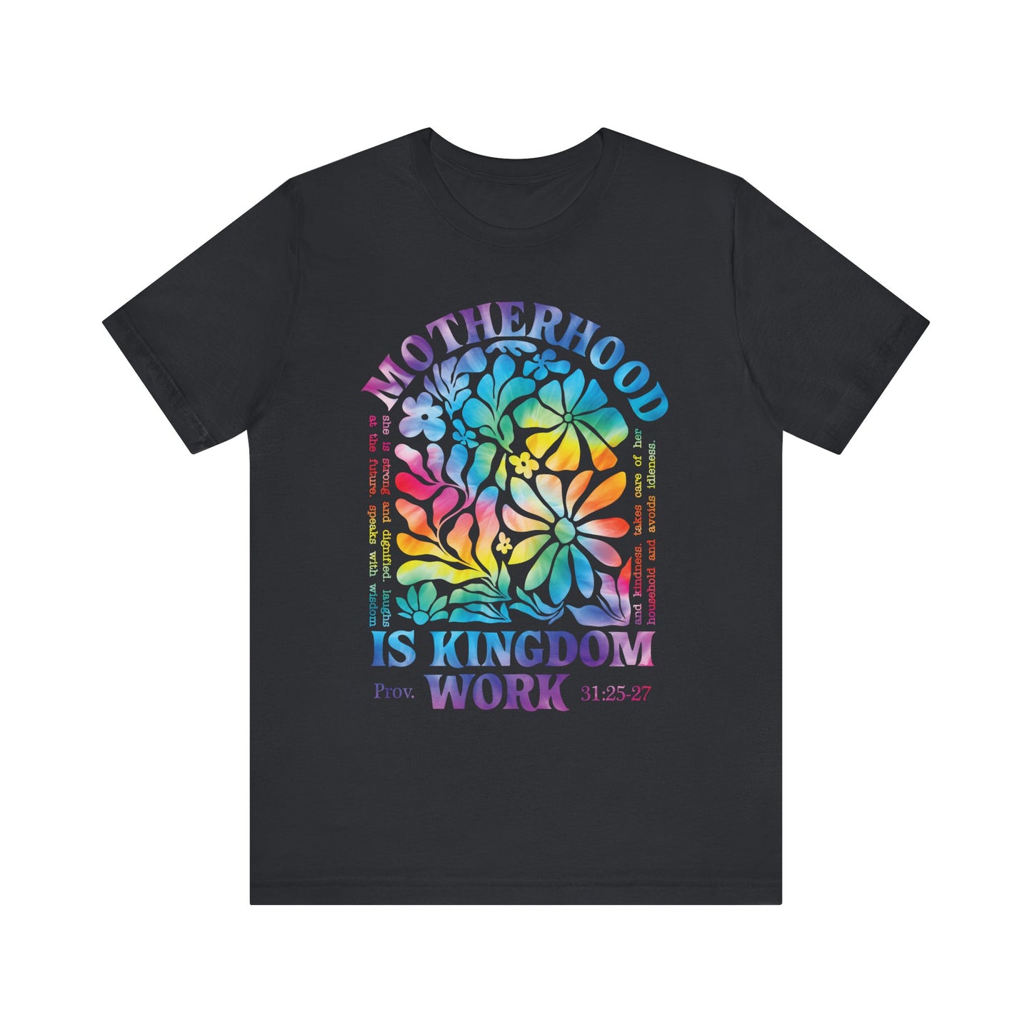 Motherhood Is Kingdom Work Christian Mom Pink Tie Dye Style
