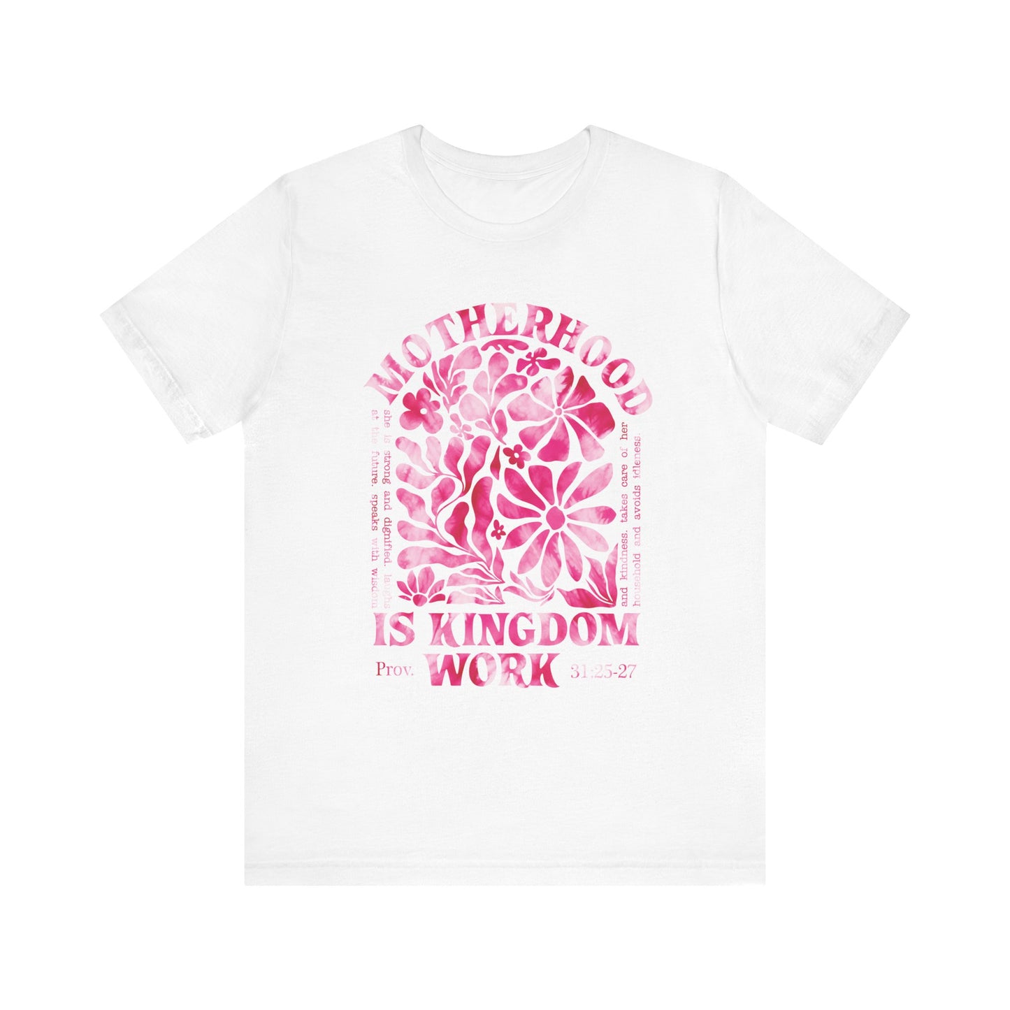 Motherhood Is Kingdom Work Christian Mom Pink Tie Dye Style