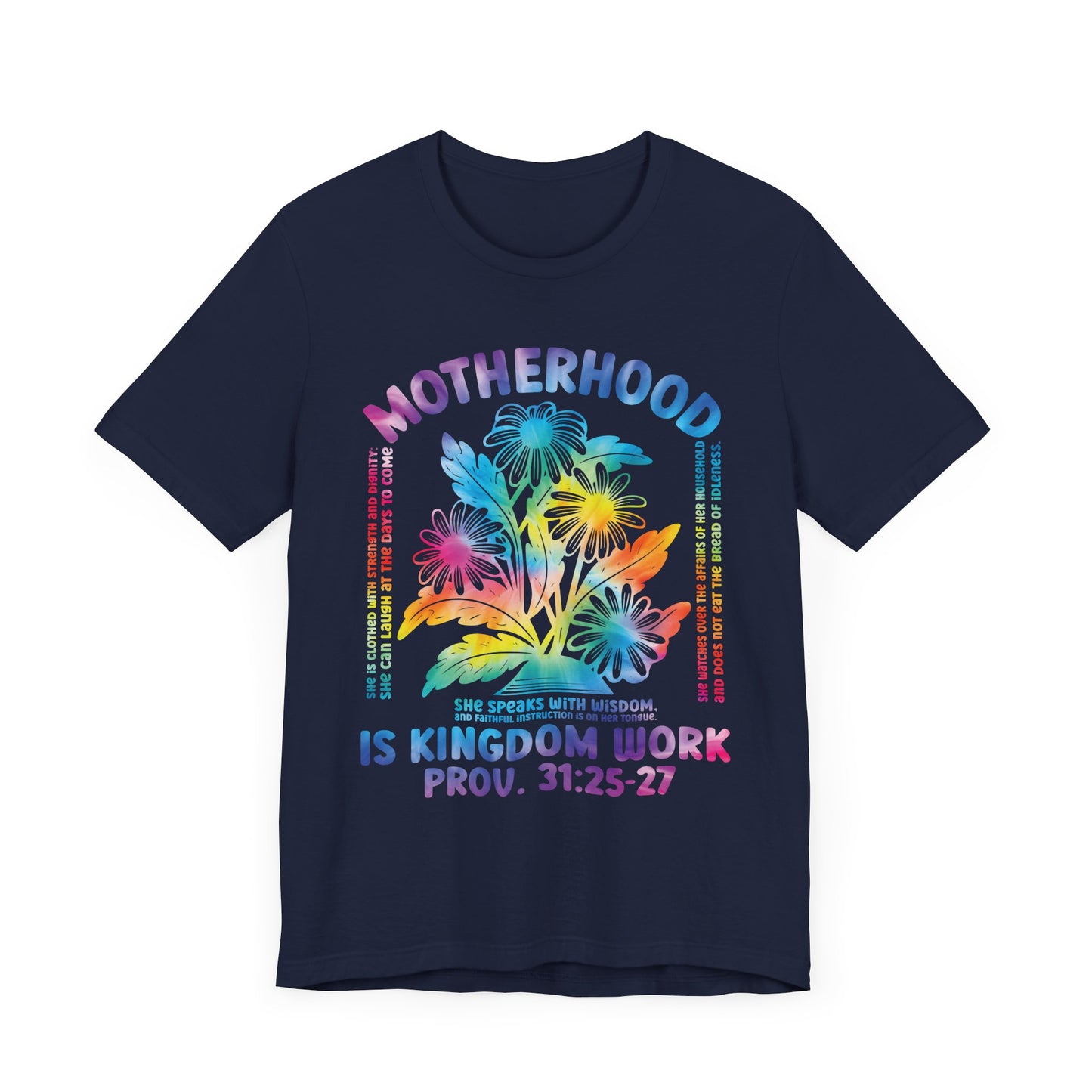 Motherhood Is Kingdom Work Christian Mom Tie Dye Style
