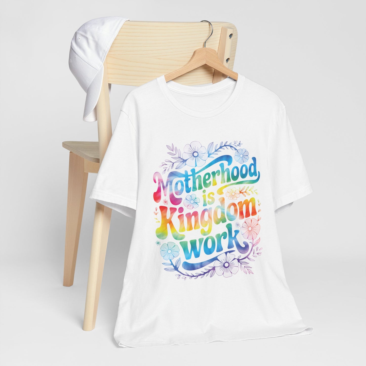 Motherhood Is Kingdom Work Christian Mom Pink Tie Dye Style