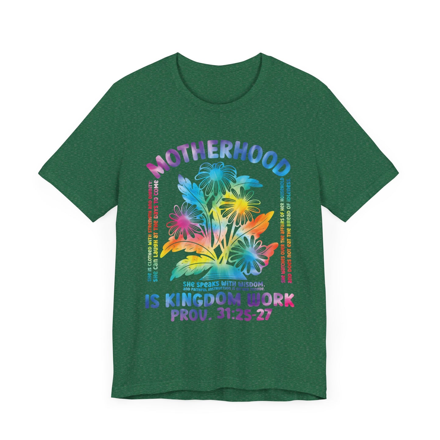 Motherhood Is Kingdom Work Christian Mom Tie Dye Style