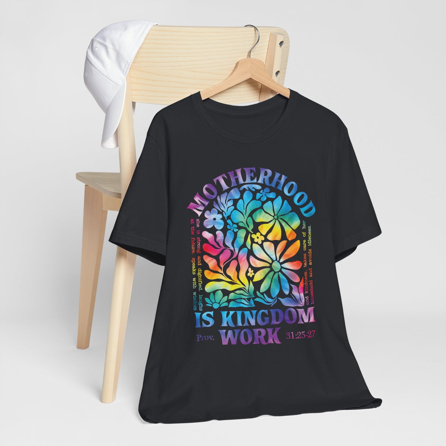 Motherhood Is Kingdom Work Christian Mom Pink Tie Dye Style