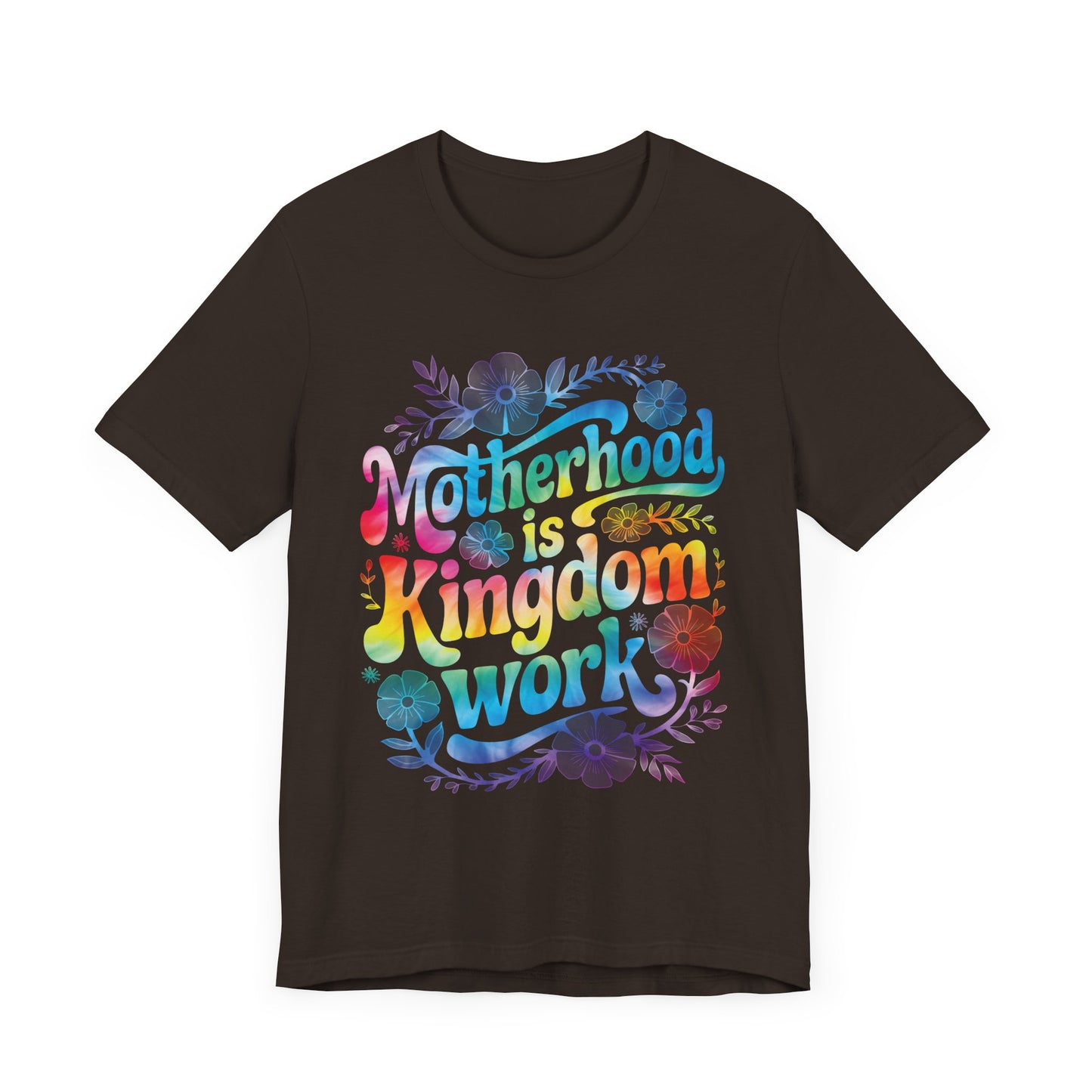 Motherhood Is Kingdom Work Christian Mom Pink Tie Dye Style