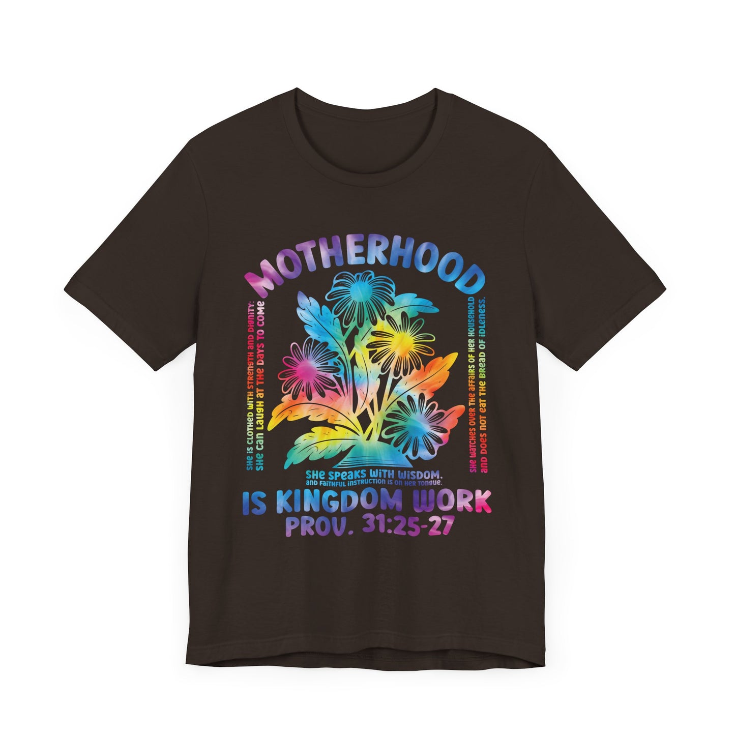 Motherhood Is Kingdom Work Christian Mom Tie Dye Style