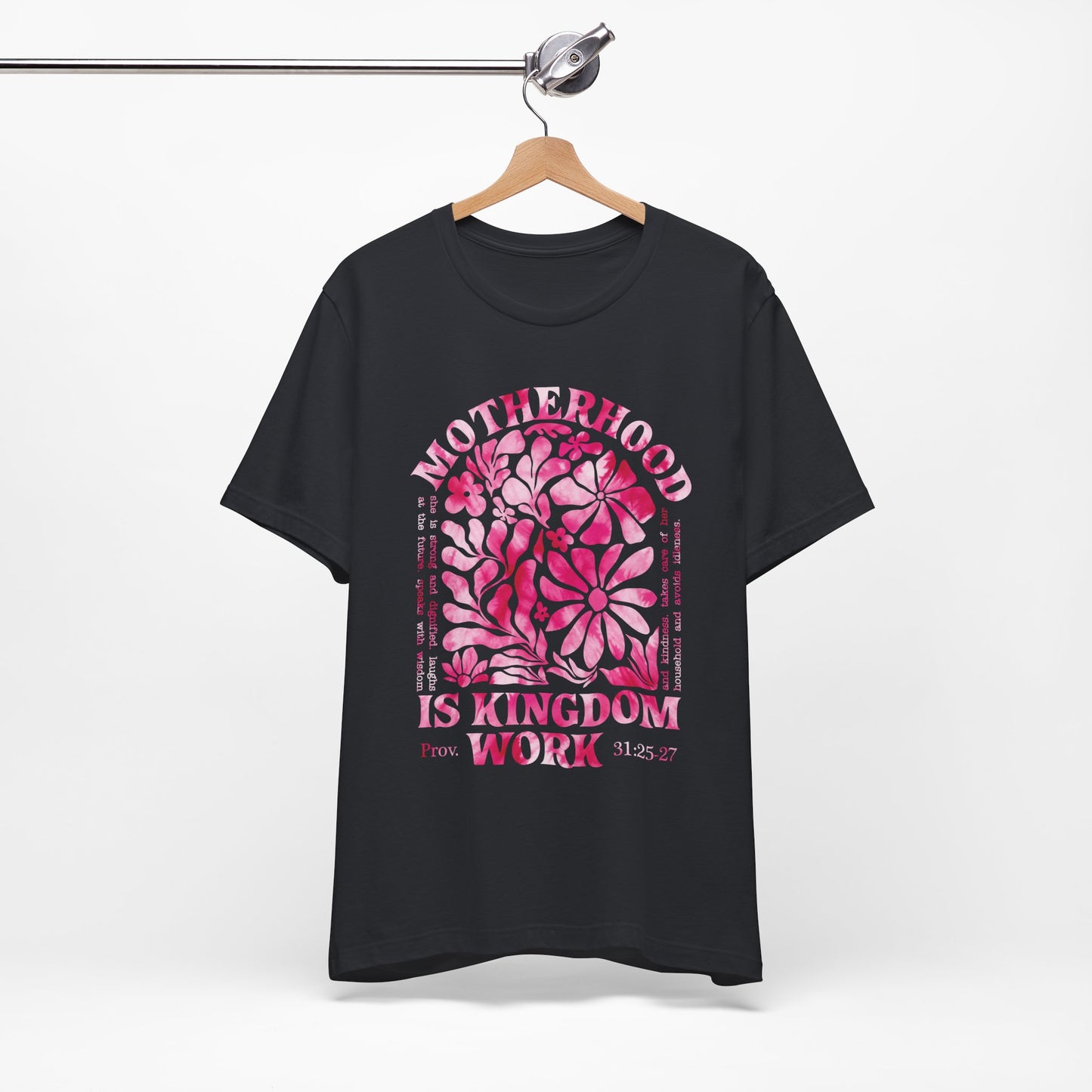 Motherhood Is Kingdom Work Christian Mom Pink Tie Dye Style