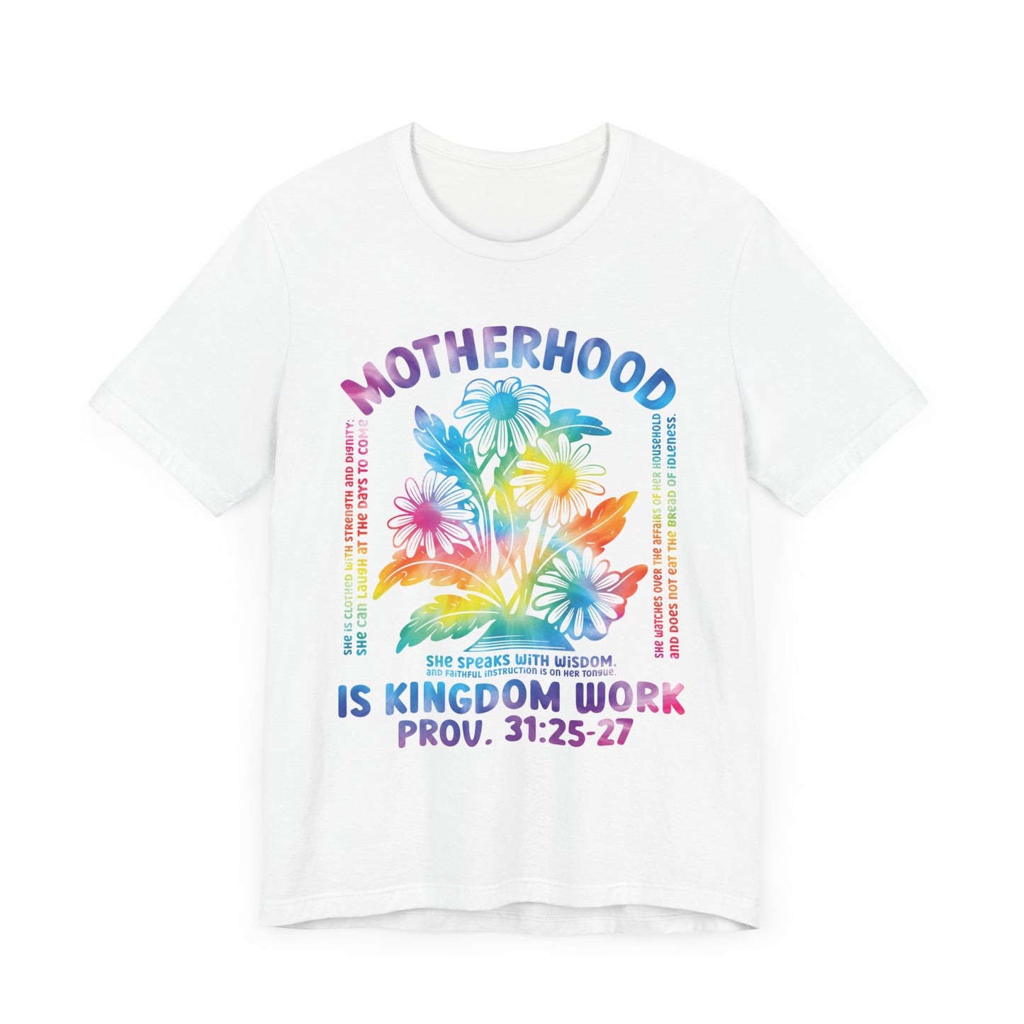 Motherhood Is Kingdom Work Christian Mom Tie Dye Style