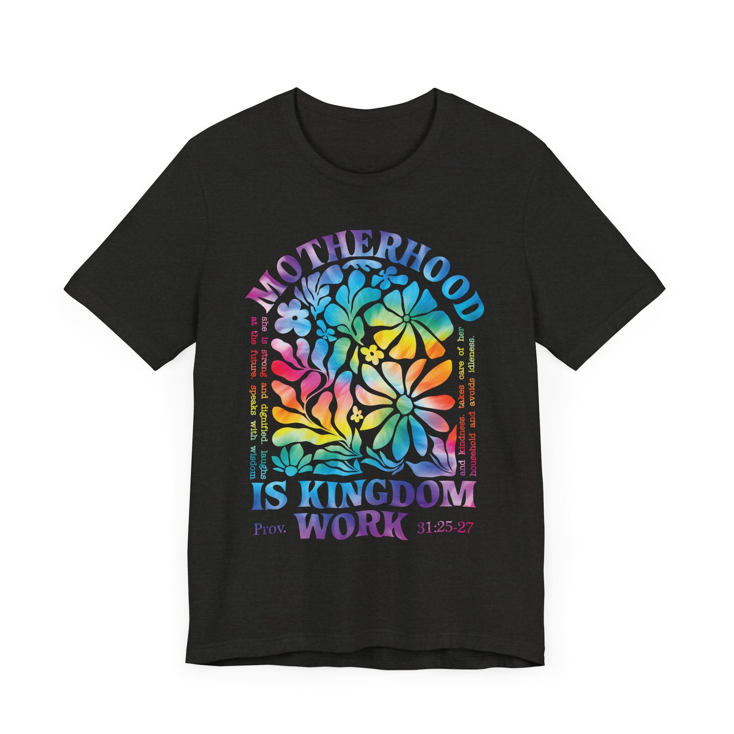Motherhood Is Kingdom Work Christian Mom Pink Tie Dye Style