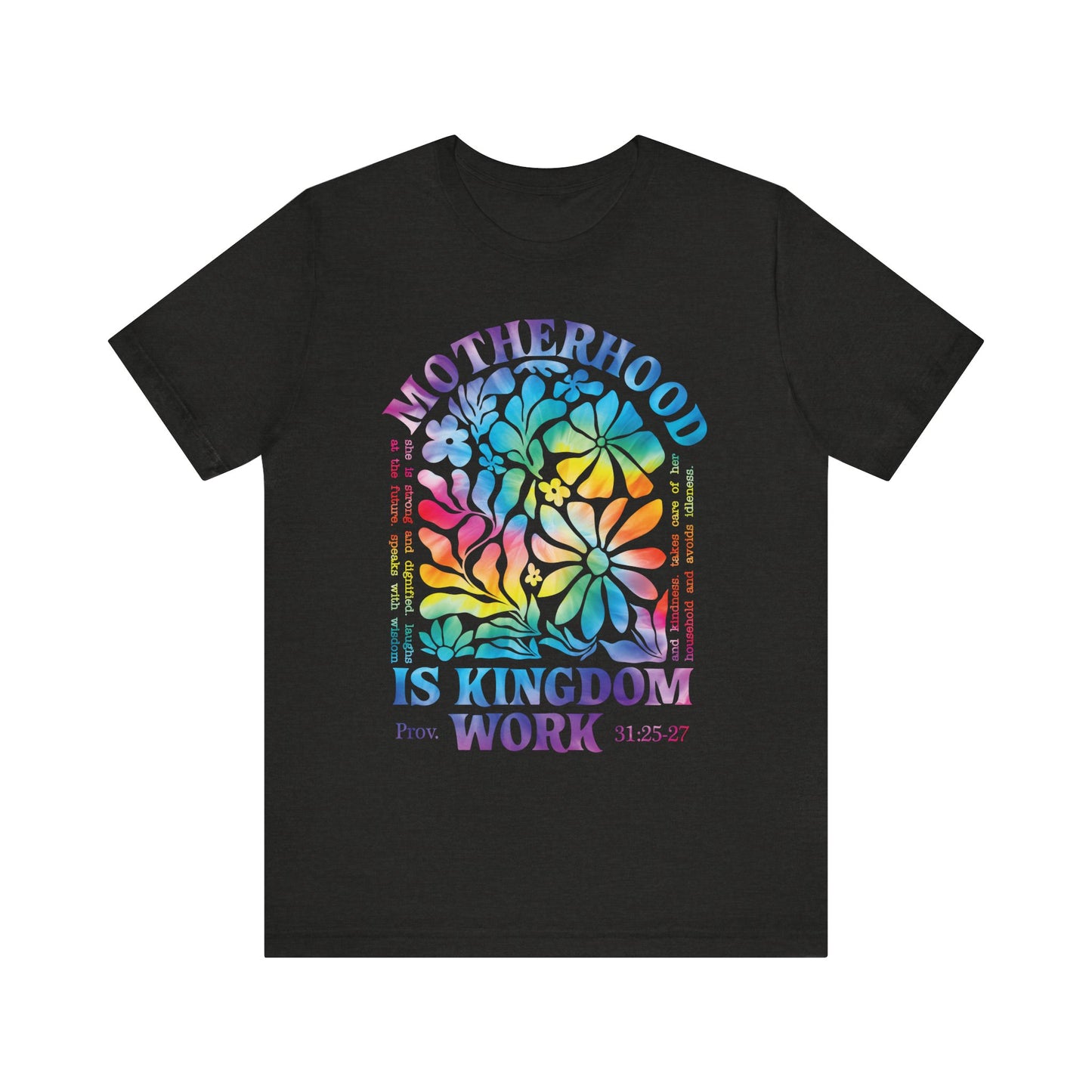 Motherhood Is Kingdom Work Christian Mom Pink Tie Dye Style