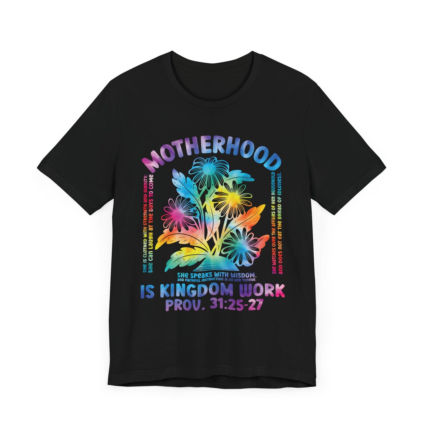 Motherhood Is Kingdom Work Christian Mom Tie Dye Style