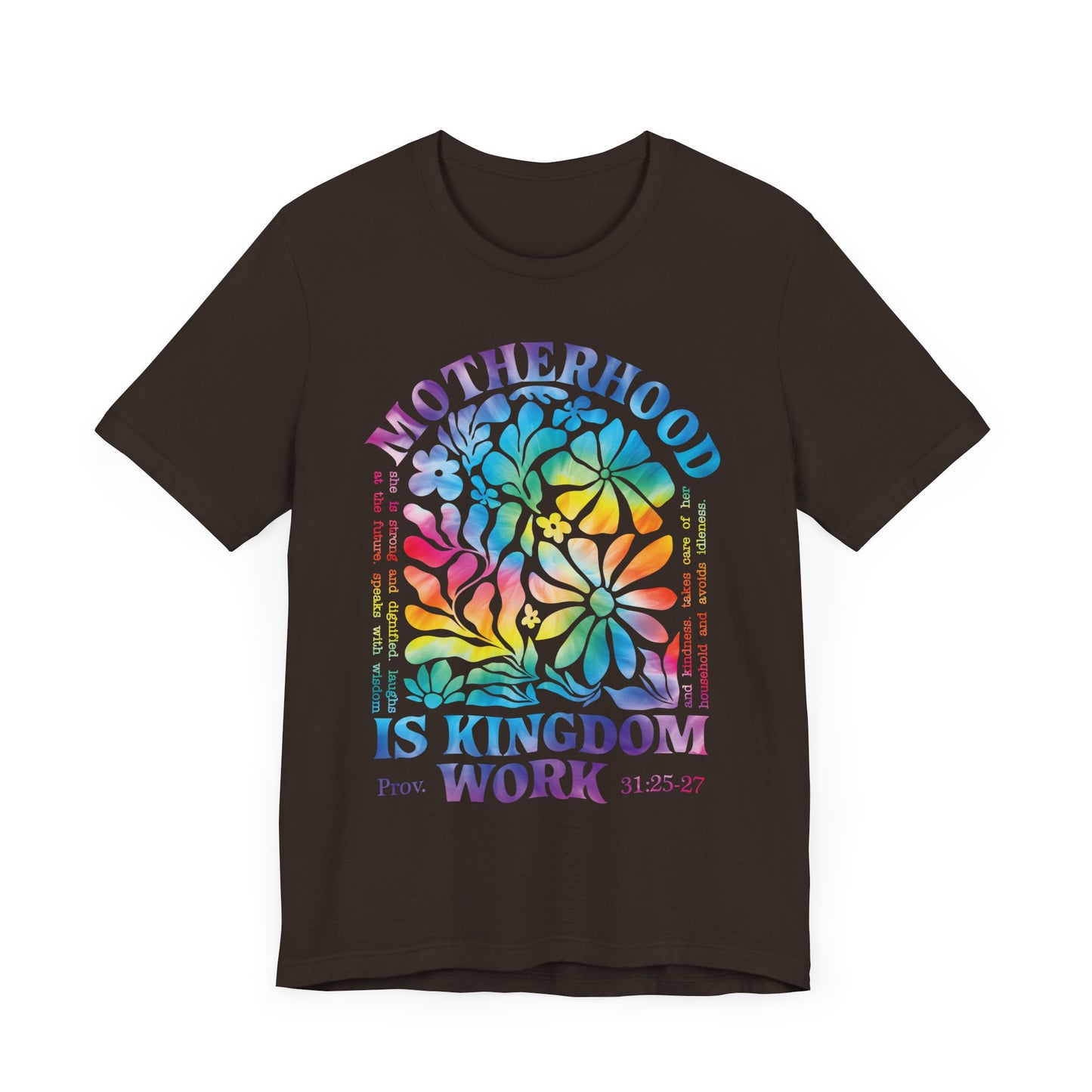 Motherhood Is Kingdom Work Christian Mom Pink Tie Dye Style
