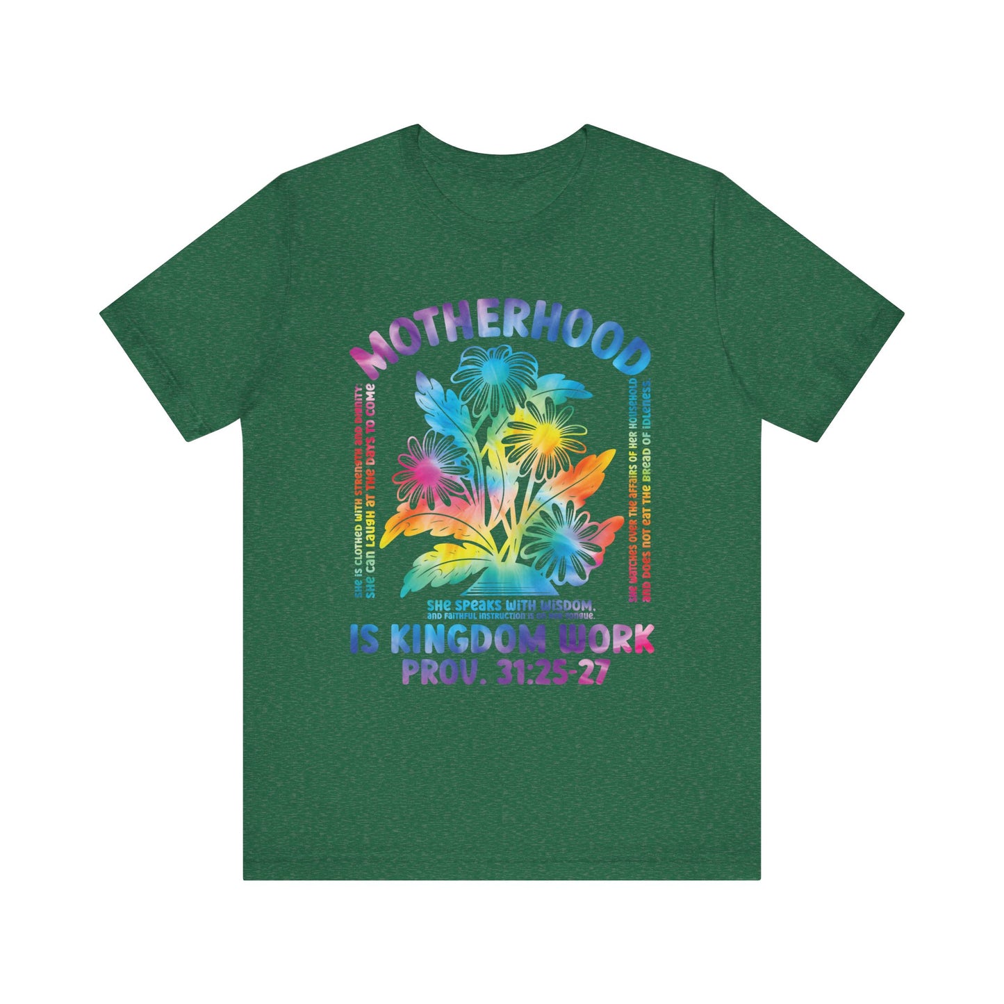 Motherhood Is Kingdom Work Christian Mom Tie Dye Style