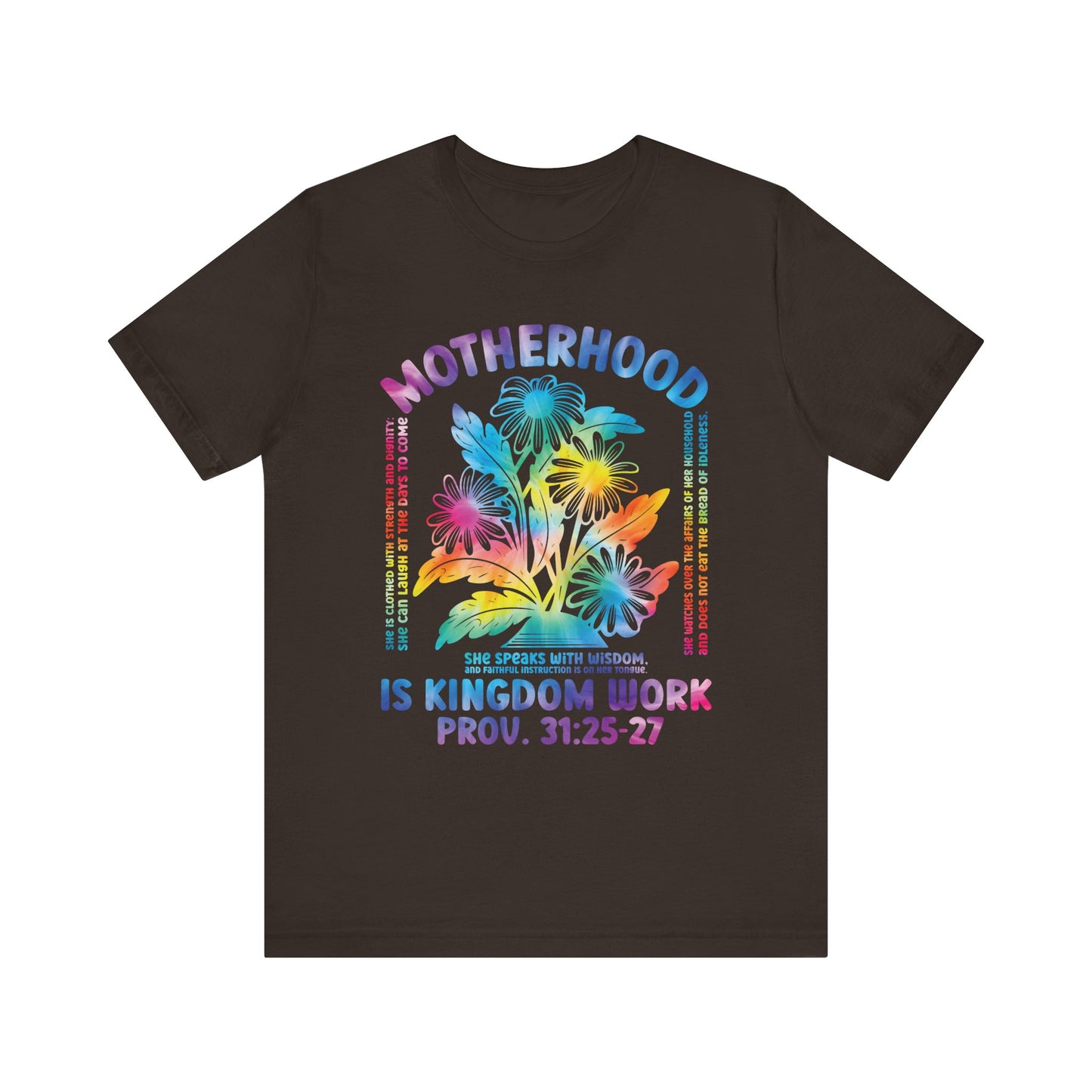 Motherhood Is Kingdom Work Christian Mom Tie Dye Style