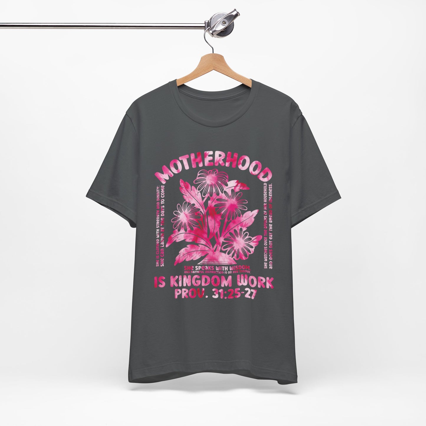 Motherhood Is Kingdom Work Christian Mom Pink Tie Dye Style