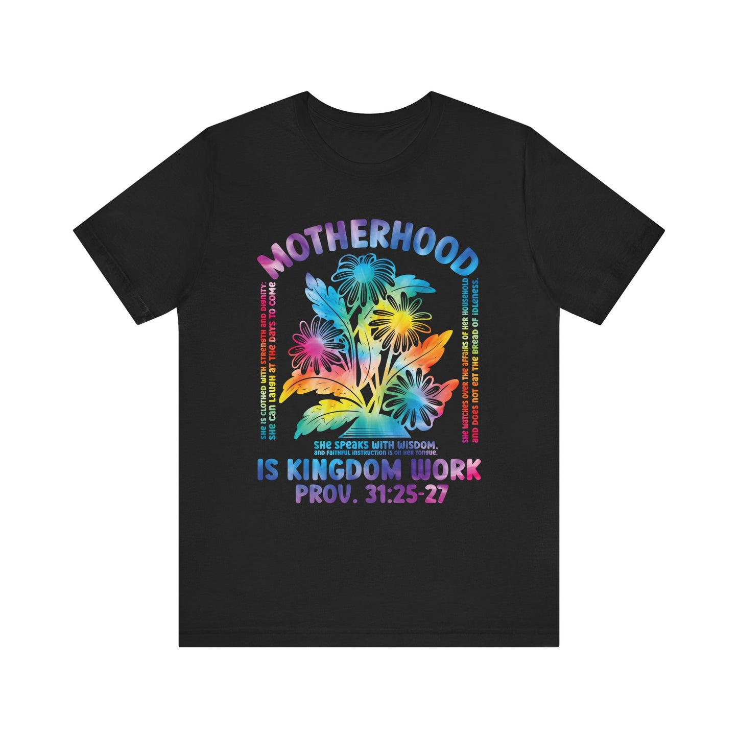 Motherhood Is Kingdom Work Christian Mom Tie Dye Style