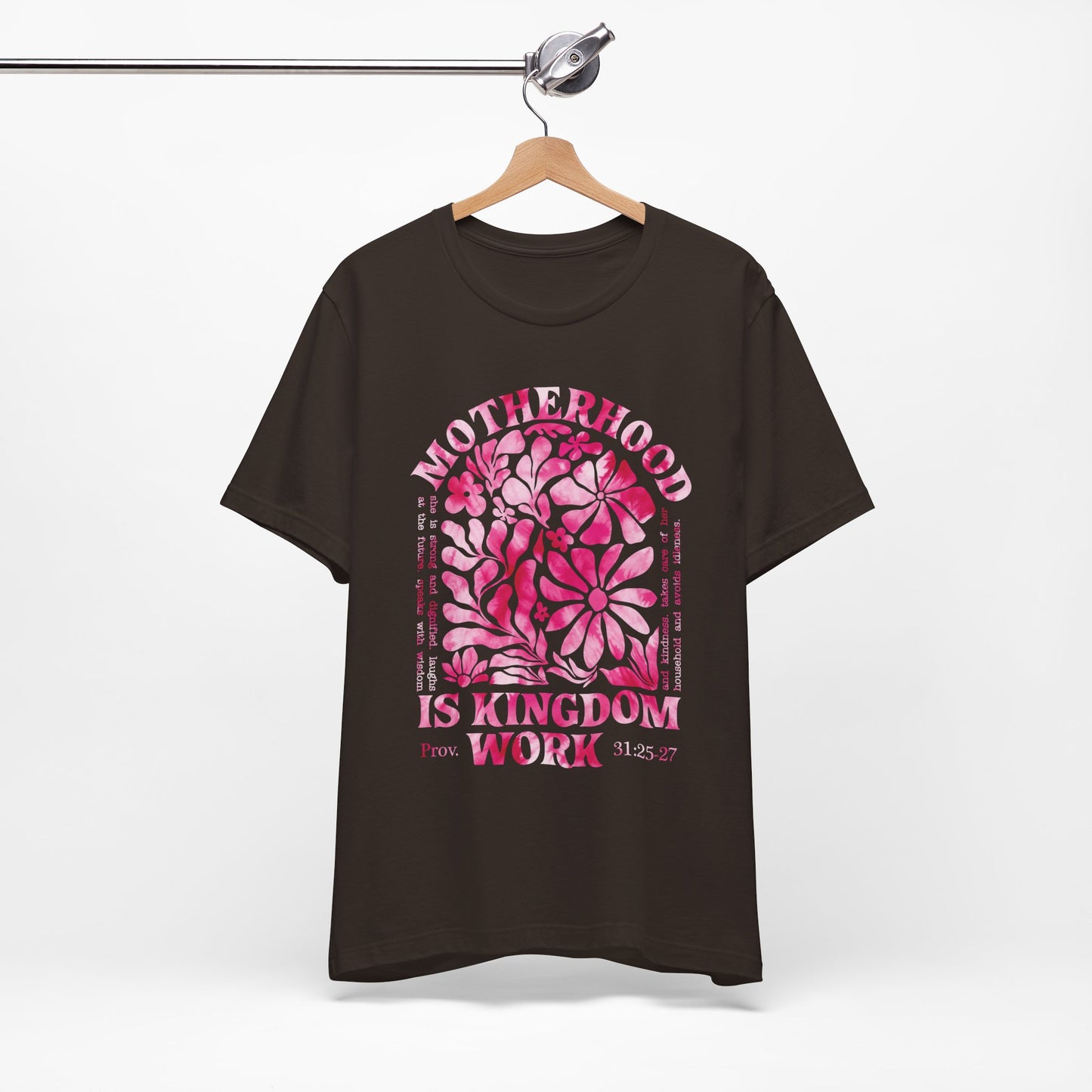 Motherhood Is Kingdom Work Christian Mom Pink Tie Dye Style
