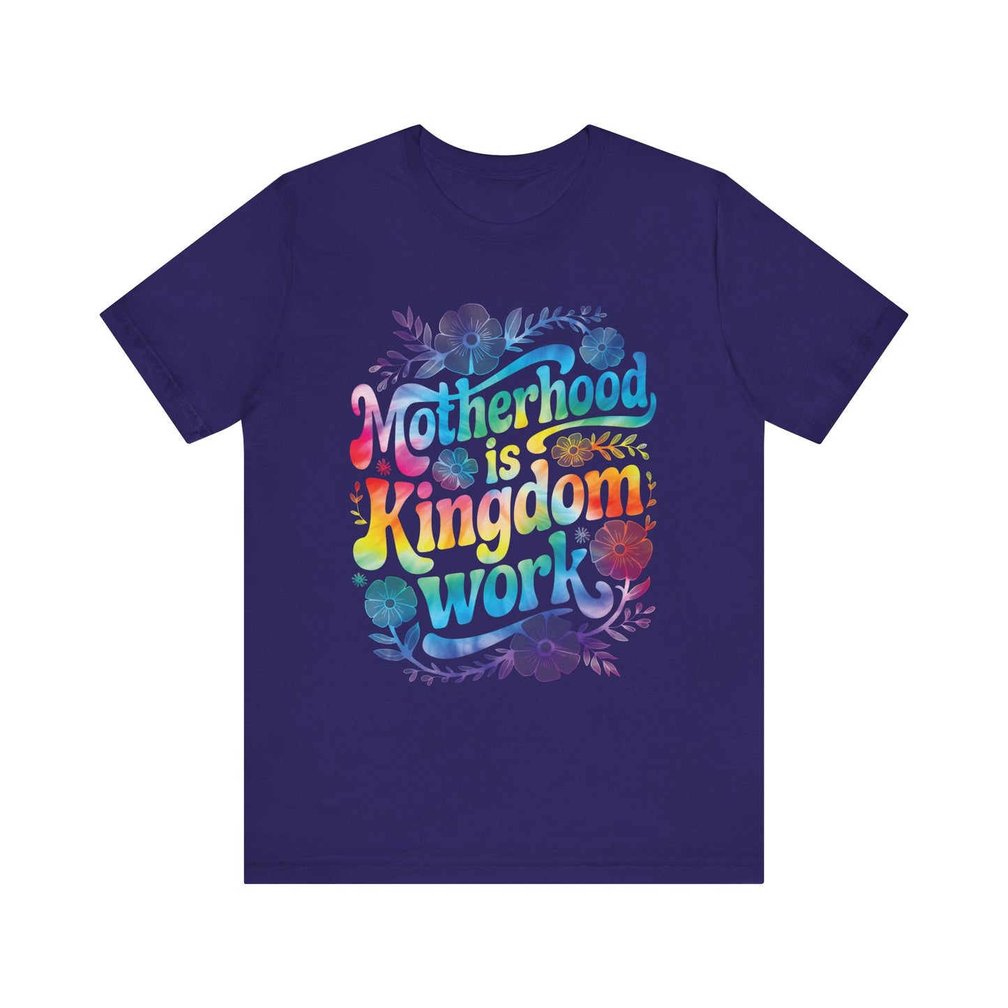 Motherhood Is Kingdom Work Christian Mom Pink Tie Dye Style