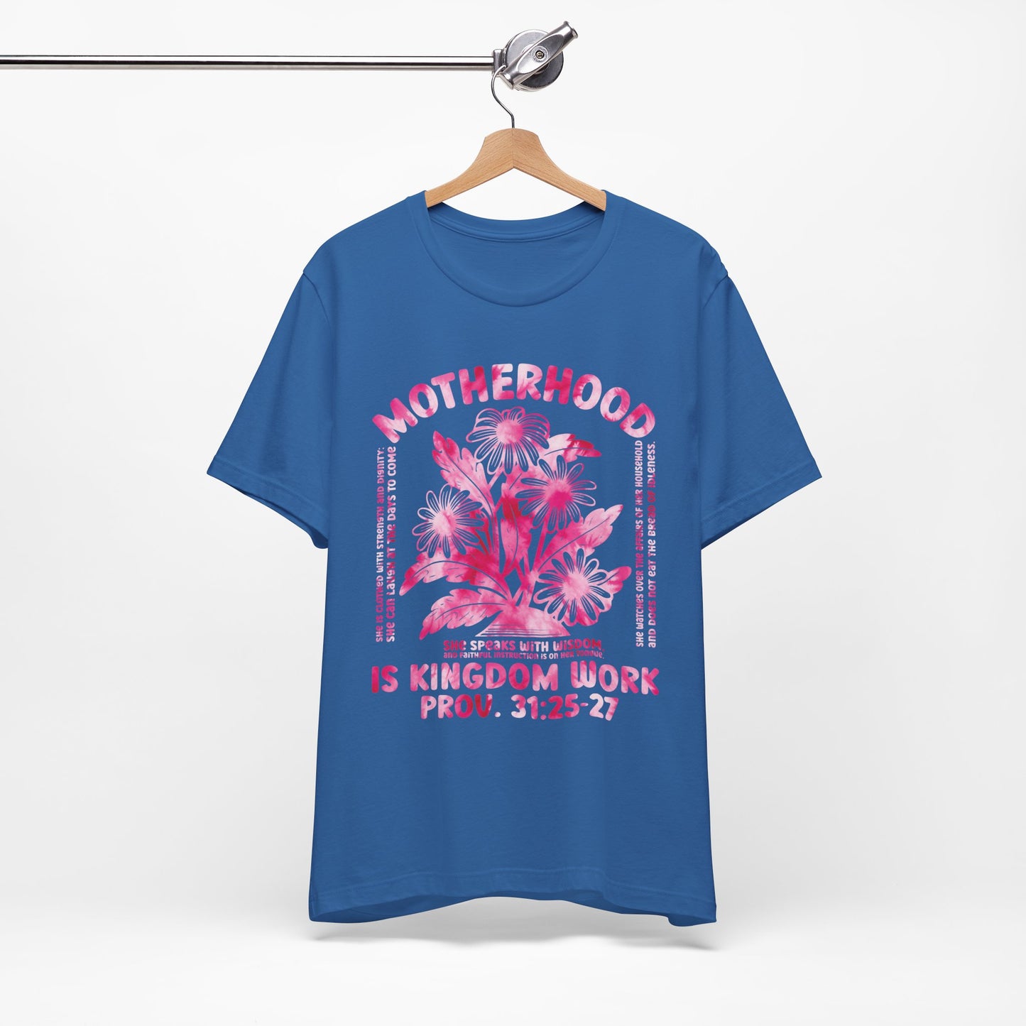 Motherhood Is Kingdom Work Christian Mom Pink Tie Dye Style