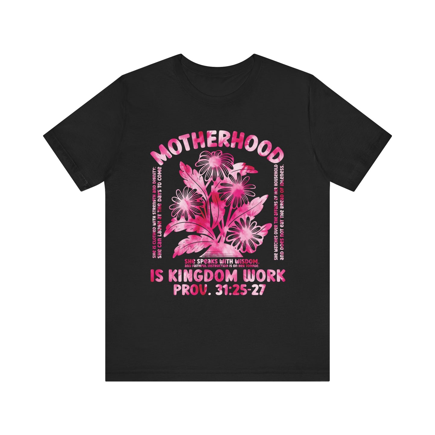 Motherhood Is Kingdom Work Christian Mom Pink Tie Dye Style