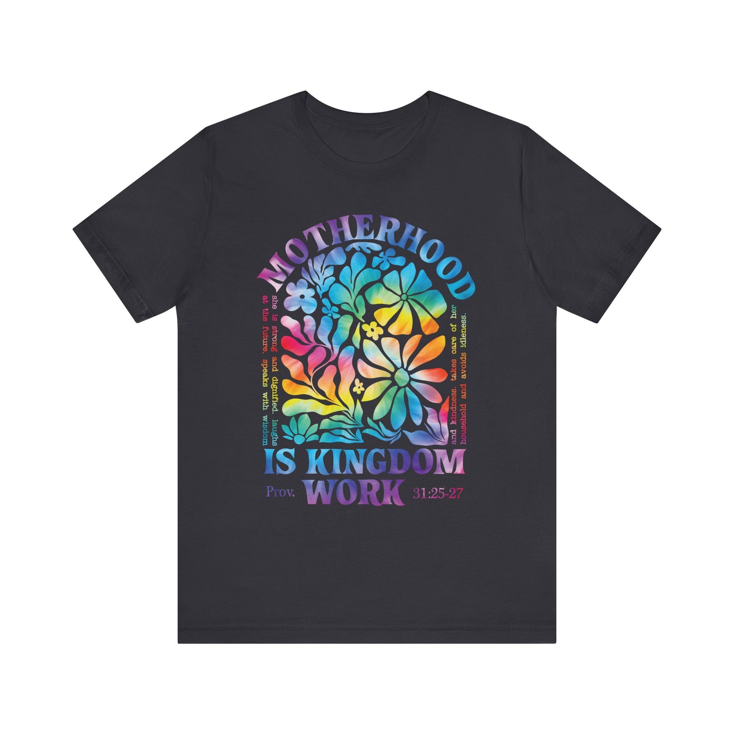 Motherhood Is Kingdom Work Christian Mom Pink Tie Dye Style