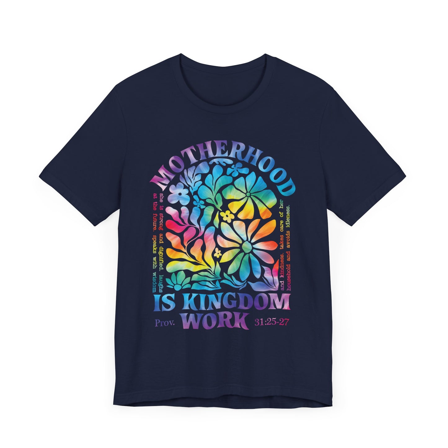 Motherhood Is Kingdom Work Christian Mom Pink Tie Dye Style