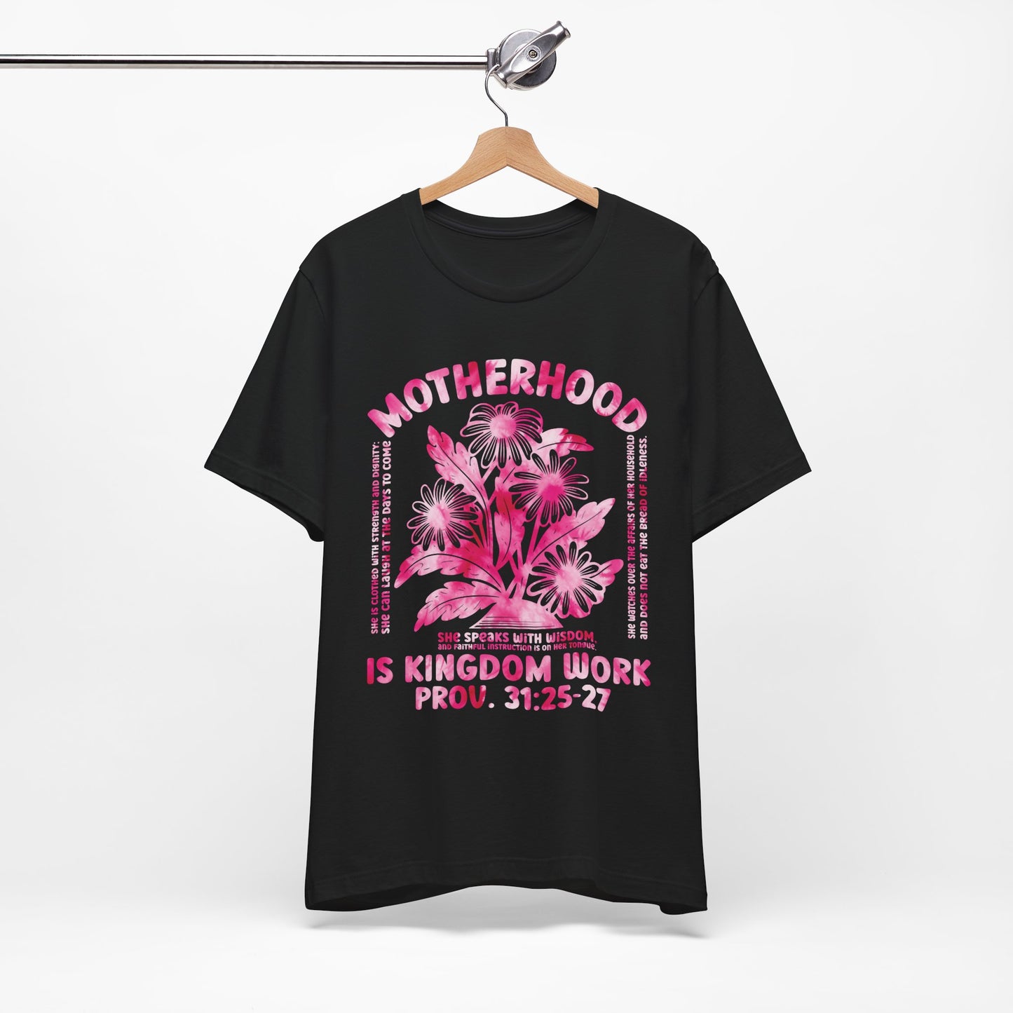 Motherhood Is Kingdom Work Christian Mom Pink Tie Dye Style